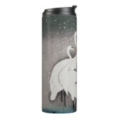 Bouteilles Isothermes Aigrettes japonaises Grues Koson Neige d'hiver (Tourné sur la gauche)