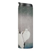 Bouteilles Isothermes Aigrettes japonaises Grues Koson Neige d'hiver (Tourné sur la droite)