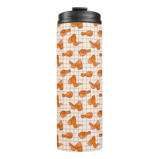 Bouteilles Isothermes Ailes de poulet frites sur un barbecue grill (Devant)