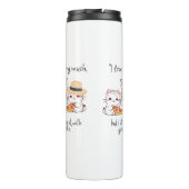 BOUTEILLES ISOTHERMES AIME BEAUCOUP LA PIZZA, LES CHATS (Dos)