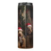 Bouteilles Isothermes Airedale près de la cheminée Noël (Dos)