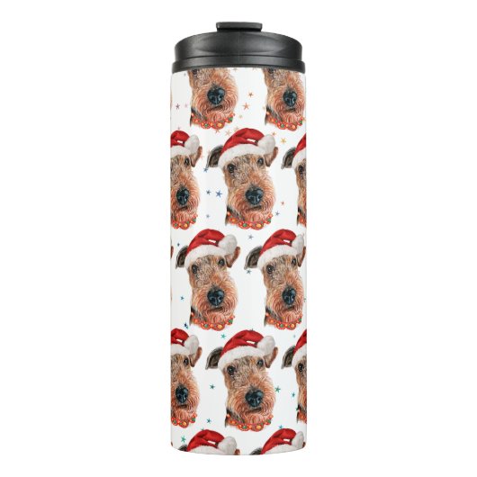 Bouteilles Isothermes Airedale Terrier Chien race Noël (Devant)