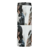 Bouteilles Isothermes Ajouter couple photo merisier marié ajouter date a (Dos)