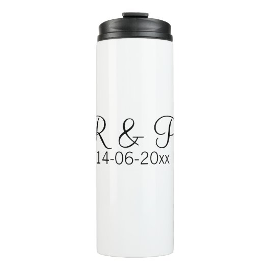Bouteilles Isothermes Ajouter monogramme nom couple ajouter date année m (Devant)