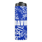 Bouteilles Isothermes Ajouter n'importe quel nom, nom collage En bleu &  (Devant)