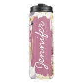 Bouteilles Isothermes Ajouter Nom Purple Floral Custom Cadeau (Devant)