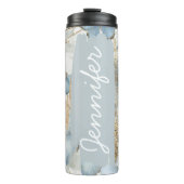 Bouteilles Isothermes Ajouter un nom Bleu Papillon personnalisé cadeau (Devant)