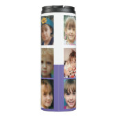 Bouteilles Isothermes Ajouter un nom initiales photo collage blanc viole (Dos)