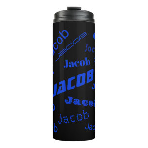 Bouteilles Isothermes Ajouter un nom ou un mot Bleu et noir
