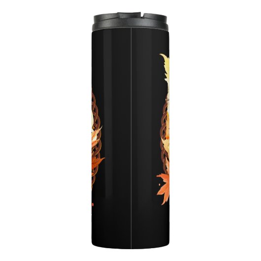 Bouteilles Isothermes Ajouter un nom ou un texte, Dragon avec feuilles d (Dos)