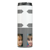 Bouteilles Isothermes Ajouter un nom photos initiales oncle gris blanc (Dos)