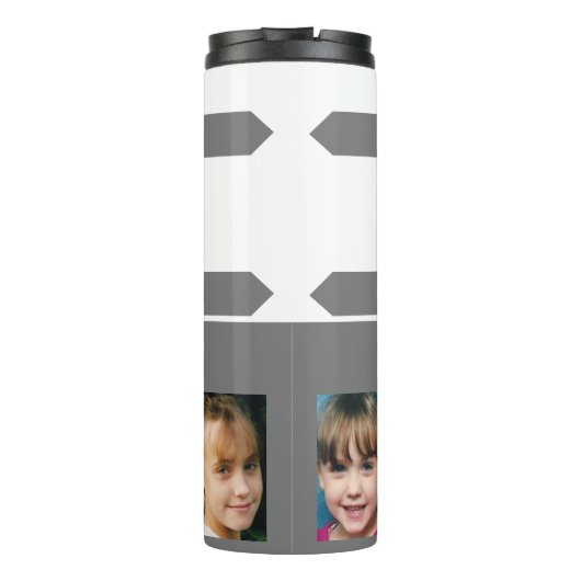 Bouteilles Isothermes Ajouter un nom photos initiales oncle gris blanc (Dos)