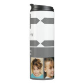 Bouteilles Isothermes Ajouter un nom photos initiales oncle gris blanc (Tourné sur la droite)