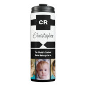 Bouteilles Isothermes Ajouter un nom photos initiales oncle noir blanc (Devant)