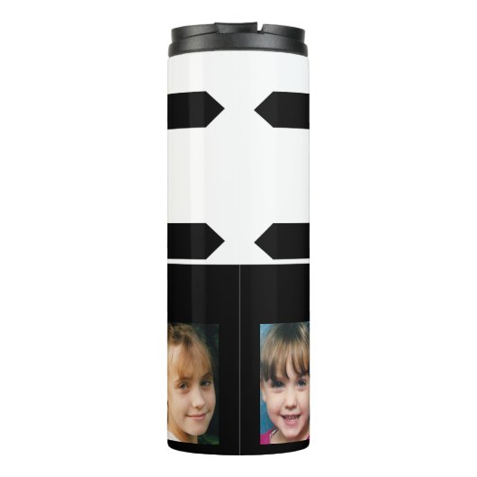 Bouteilles Isothermes Ajouter un nom photos initiales oncle noir blanc (Dos)
