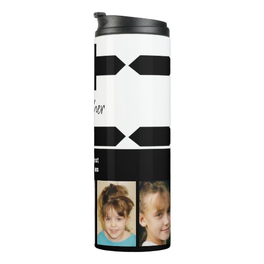 Bouteilles Isothermes Ajouter un nom photos initiales oncle noir blanc (Tourné sur la droite)