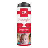 Bouteilles Isothermes Ajouter un nom photos initiales oncle rouge blanc (Devant)