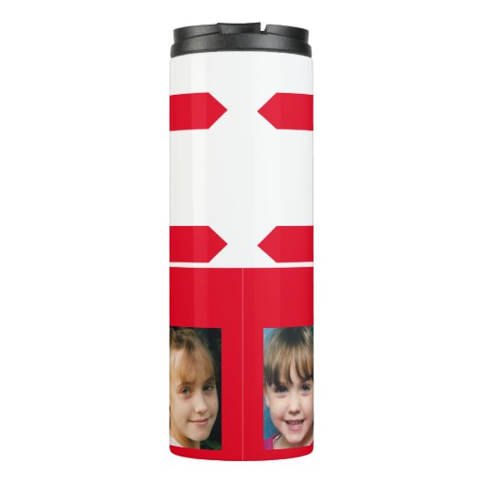 Bouteilles Isothermes Ajouter un nom photos initiales oncle rouge blanc (Dos)