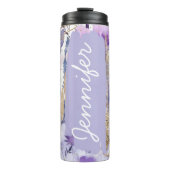 Bouteilles Isothermes Ajouter un nom Purple Papillon personnalisé Cadeau (Devant)