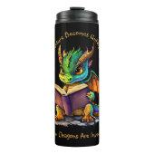 Bouteilles Isothermes Ajouter un nom Texte, Aventure inoubliable, Dragon (Devant)
