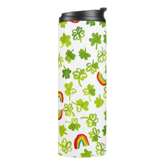 Bouteilles Isothermes Ajoutez votre propre texte ! Aquarelle shamrock et (Tourné sur la gauche)