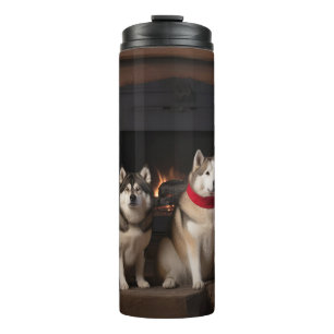 Bouteilles Isothermes Akita au coin du feu de Noël