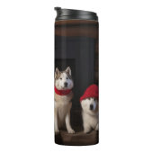 Bouteilles Isothermes Akita par le Noël de la cheminée (Tourné sur la droite)