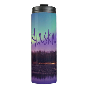 Bouteilles Isothermes Alaska Northern Lights Mountains Lake