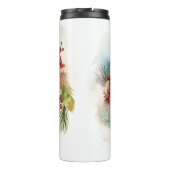 Bouteilles Isothermes Alaskan Malamute Festive de la couronne de Noël (Dos)