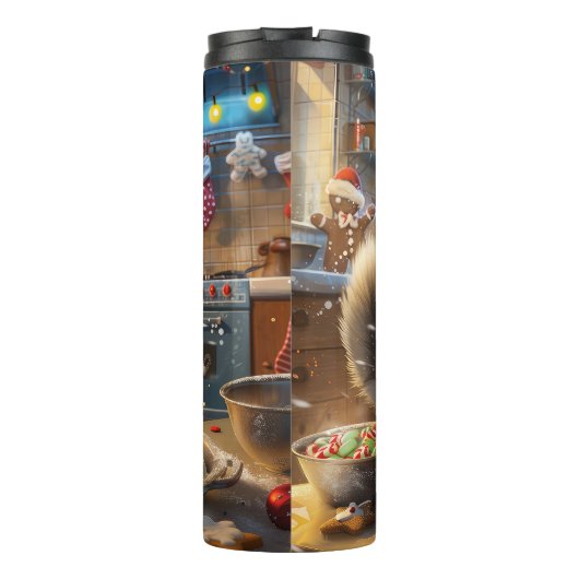 Bouteilles Isothermes Alaskan Malamute : Noël festif (Dos)