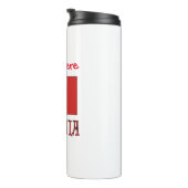 Bouteilles Isothermes Albanie Drapeau Rouge Personnalisation (Tourné sur la droite)