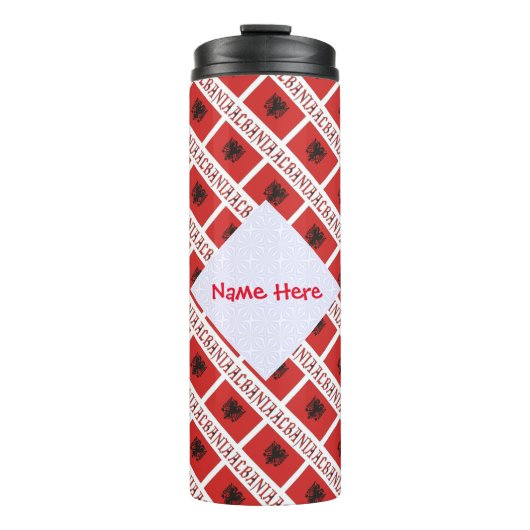 Bouteilles Isothermes Albanie Personalisation rouge pavé albanais (Devant)