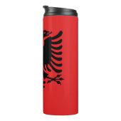 Bouteilles Isothermes Albanie Travel Mug, drapeau patriotique albanais (Tourné sur la droite)