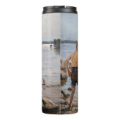 Bouteilles Isothermes Albert Edelfeue - Les garçons jouent sur le rivage (Dos)