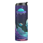 Bouteilles Isothermes Alien de paix mignon et vaisseau spatial (Tourné sur la gauche)