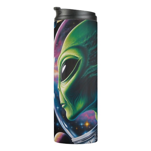 Bouteilles Isothermes Alien et astronaute dans l'espace (Tourné sur la droite)