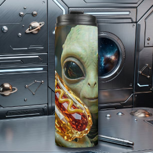 Bouteilles Isothermes Alien Extraterrestre avec Hotdog Cristallin