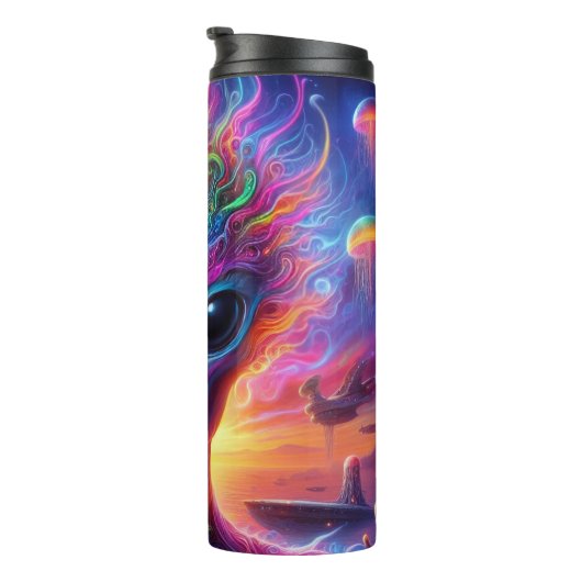 Bouteilles Isothermes Alien psychédélique : Cosmique, Être autrement mon (Tourné sur la droite)