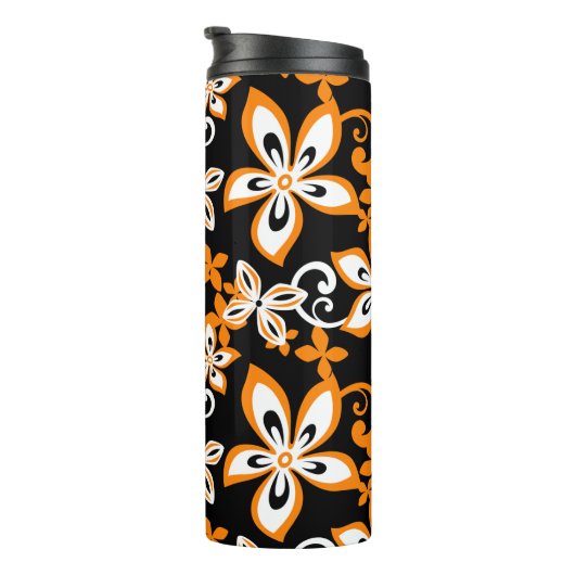 BOUTEILLES ISOTHERMES ALOHA HAWAII (NOIR/ORANGE) THERMAL TUMBLER (Tourné sur la droite)