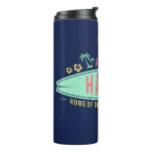 Bouteilles Isothermes Aloha Hawaiian Surfer nom personnalisé tumbler (Tourné sur la gauche)