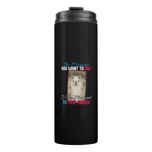 Bouteilles Isothermes Alpaca Llama - Push Harder Encouragement (Devant)