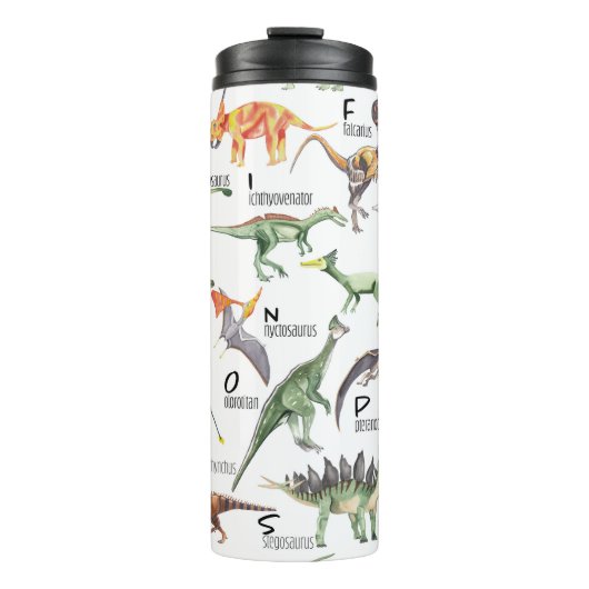 Bouteilles Isothermes Alphabet Dinosaure (Devant)
