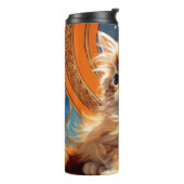 Bouteilles Isothermes Alphonse Mucha Art Nouveau Chat orange (Tourné sur la gauche)