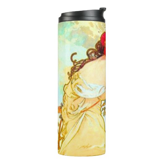 Bouteilles Isothermes Alphonse Mucha Art Nouveau Été (Tourné sur la gauche)