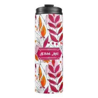 Bouteilles Isothermes Alyssa Mae Foliage rose et orange