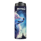 Bouteilles Isothermes Amateurs de loups mignons ajouter un nom (Devant)