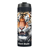 Bouteilles Isothermes Amateurs de tigres mignons ajouter un nom (Devant)