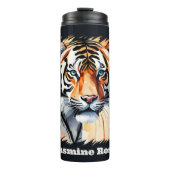 Bouteilles Isothermes Amateurs de tigres mignons ajouter un nom (Devant)