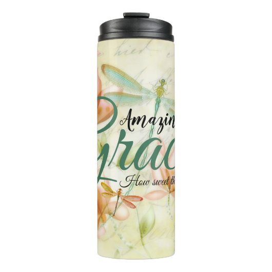 Bouteilles Isothermes Amazing Grace Flowers and dragonfly (Devant)