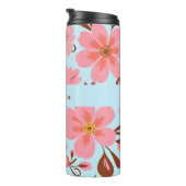 Bouteilles Isothermes Ambiance florale rose - Fleurs Pastel Vibes-Retro (Tourné sur la droite)